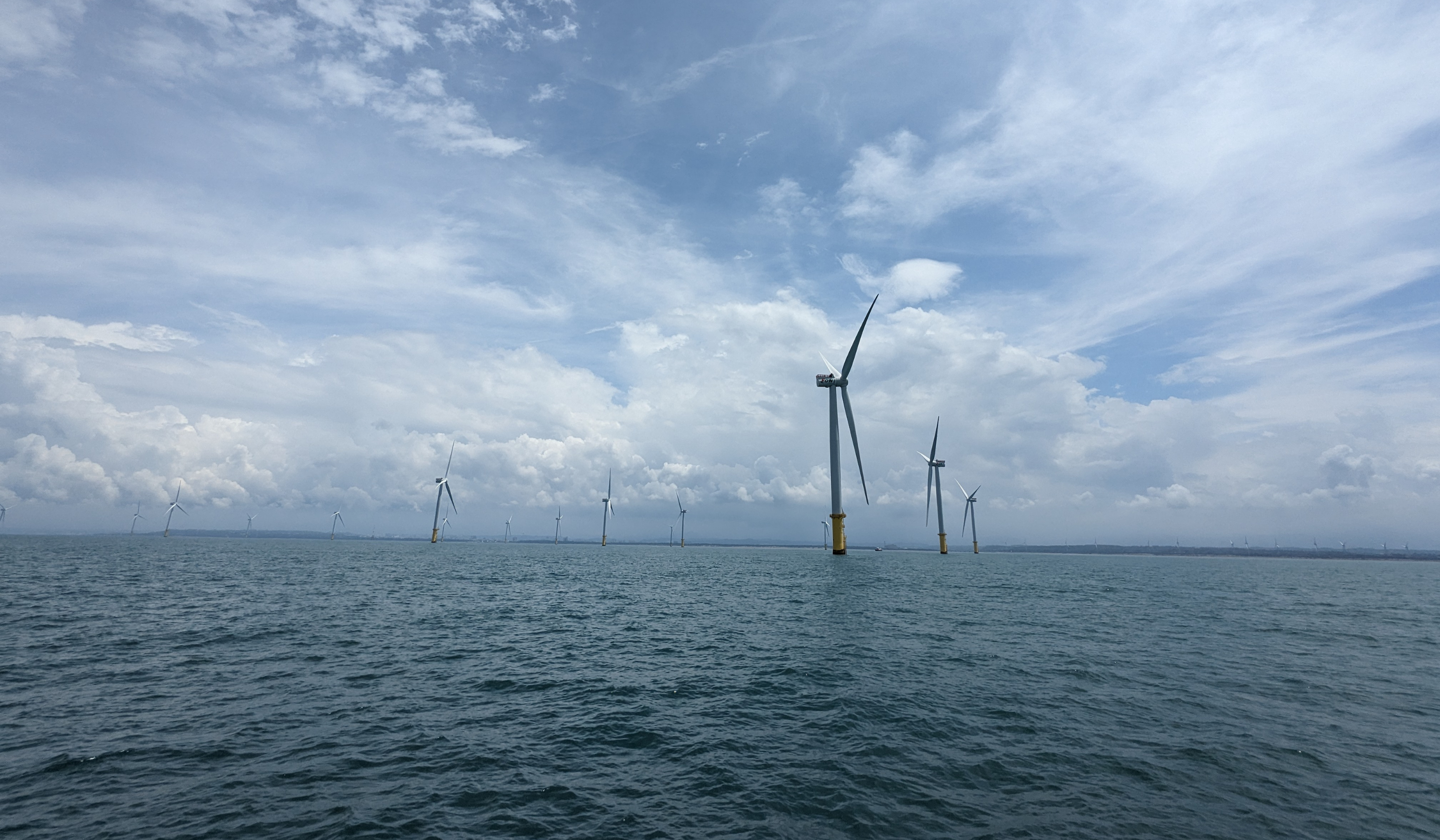 wind turbines in sea